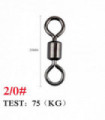 20/50/100pcs Bearing Rolling Swivel Solid Rings Stainless Steel Fishing Lures Connector Carp Fishing Tackle Accessories 17 Sizes