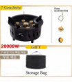 20000W 7-Core Camping Gas Burner Strong Fire Power Outdoor Portable Cassette Stove High Firepower for BBQ Camping Hiking Fishing