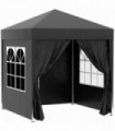 2mx2m Pop Up Gazebo Party Tent Canopy Marquee with Storage Bag Black