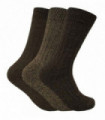 3 Pairs Mens Wool Blend Socks (WB Brown)