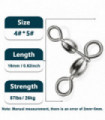 3 Way Swivel Stainless Steel Crane Swivels Fishing Barrel Swivels Fishing Tackle Catfish Rig Swivels Surf Fishing Bottom Rig