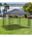 3 x 3(m) Gazebo Canopy Roof Top Replacement Cover Deep Grey (TOP ONLY)