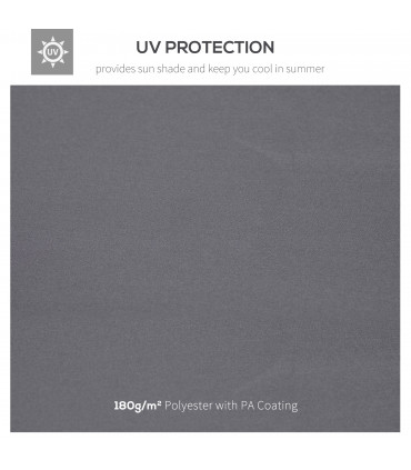 3 x 3(m) Gazebo Canopy Roof Top Replacement Cover Deep Grey (TOP ONLY)