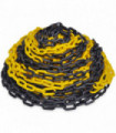 30 m Plastic Warning Chain Yellow and Black