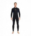 3mm Neoprene Black Splicing Wetsuit Men's Women's Long Back Zipper Surf One-piece Swimming Couple Suit Underwater Warm Suit