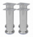 4 Round Sofa Legs Chrome 180 mm