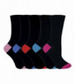 5 Pairs Ladies Coloured Heel & Toe Socks (CS1)