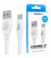 AA CHARGE-IT USB-C Cable-1M-White