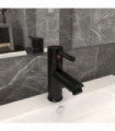 vidaXL Bathroom Basin Faucet Black 130x176 mm