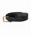 Galata Black Plaited Leather Men Belt_34/85