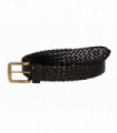 Galata Dark Brown Plaited Leather Men Belt_34/85