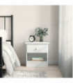 vidaXL Bedside Cabinet ALTA White 41x35x41 cm Solid Wood Pine