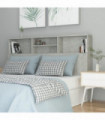 Headboard Cabinet Concrete Grey 160x19x103.5 cm