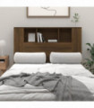 Headboard Cabinet Brown Oak 120x18.5x104.5 cm