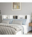 Headboard Cabinet White 220x18.5x104.5 cm