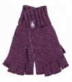 Heat Holders Ladies PLAIN Fingerless Gloves ( Purple Twist)