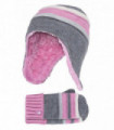 Heat Holders - Snowy Retreat - Girls Hat & Mittens (3-6 Years / Pebble Grey)