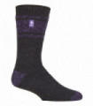 Heat Holders - Mens Twist Socks (2021) (Charcoal / Purple (Athens))