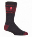 Heat Holders - Mens Twist Socks (2021) (Charcoal / Red (Athens))