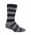 Heat Holders - Mens Slipper Socks - Oakley (Black Stripe (Oakley))