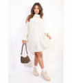 High Neck Oversized Open Shoulder Long Sleeve Knitted Jumper