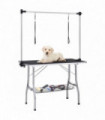 Adjustable Dog Grooming Table with 2 Loops and Basket