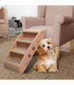 Folding Dog Stairs Brown 62x40x49.5 cm