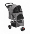 Folding Dog Stroller Grey 80x46x98 cm Oxford Fabric