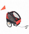 Kids' Bicycle Trailer Red and Black 30 kg