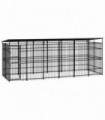 Outdoor Dog Kennel with Roof Steel 11.06 m�