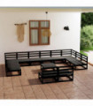 vidaXL 13 Piece Garden Lounge Set Solid Pinewood
