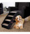 Folding Dog Stairs Black 62x40x49.5 cm