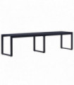 vidaXL Garden Bench 180 cm PS Board Black