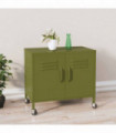 vidaXL Storage Cabinet Olive Green 60x35x56 cm Steel