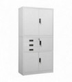 vidaXL Office Cabinet Light Grey 90x40x180 cm Steel