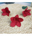 100pcs Silk Frangipane Frangipani Flower Heads 6cm 9cm Artificial Tropical Hibiscus  Flower Heads