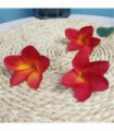 100pcs Silk Frangipane Frangipani Flower Heads 6cm 9cm Artificial Tropical Hibiscus  Flower Heads