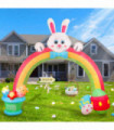 10FT Easter Inflatables Outdoor Decorations Easter Bunny Decor Colorful Eggs Archway Inflatable, Easter Blow Up Yard Decorations