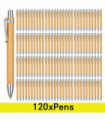 120Pcs Bamboo Retractable Ballpoint Pen Black Ink 1 Mm Office Products Pens Bamboo Ballpoint Pen Wood Ballpoint Pens