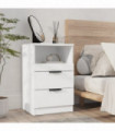 vidaXL Bedside Cabinet White Engineered Wood