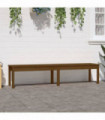 vidaXL 2-Seater Garden Bench Honey Brown 203.5x44x45 cm Solid Wood Pine