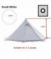 2024 New Pyramid Tent With Snow Skirt Ultralight Outdoor Camping Teepee With A Chimney Hole For Cooking Travel Backpacking Tent