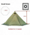 2024 New Pyramid Tent With Snow Skirt Ultralight Outdoor Camping Teepee With A Chimney Hole For Cooking Travel Backpacking Tent