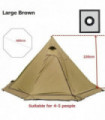 2024 New Pyramid Tent With Snow Skirt Ultralight Outdoor Camping Teepee With A Chimney Hole For Cooking Travel Backpacking Tent