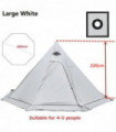 2024 New Pyramid Tent With Snow Skirt Ultralight Outdoor Camping Teepee With A Chimney Hole For Cooking Travel Backpacking Tent