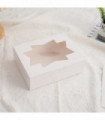 20pcs/lot White Cardboard Boxes with Window Sweets Candy Cookies Box Packaging Pastry Boxes Brownies Packaging Chocolate Box