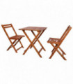 3 Piece Folding Bistro Set Solid Acacia Wood