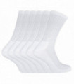 6 Pairs Bamboo Sport Socks (6-11 UK / White)