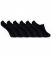 6 Pairs Ladies Bamboo Trainer Liner (BNSTL Black)