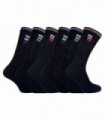 6 Pairs Mens 019 Classic Sport Socks (11-14 / Black)